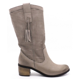 Olivier Kvinnors grå stövlar D44