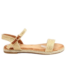 Guld espadrillessandaler L197SA-1 Guld gyllene