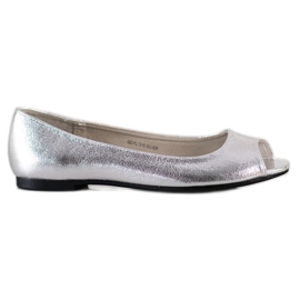 Goodin Casual Open Toe -pumpar silver-
