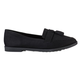 SHELOVET Casual Loafers med fransar svart