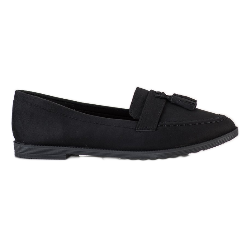 SHELOVET Casual Loafers med fransar svart
