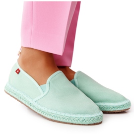 Grön Espadrilles på den flätade sulan Big Star DD274A141