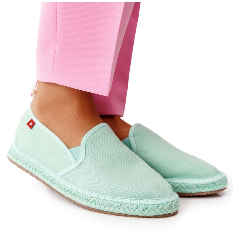 Grön Espadrilles på den flätade sulan Big Star DD274A141