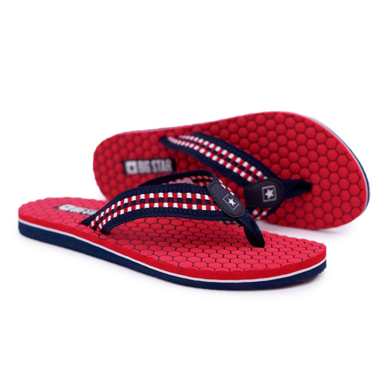 Dam Tofflor Flip-flops Big Star Red DD274A252 röd marinblå