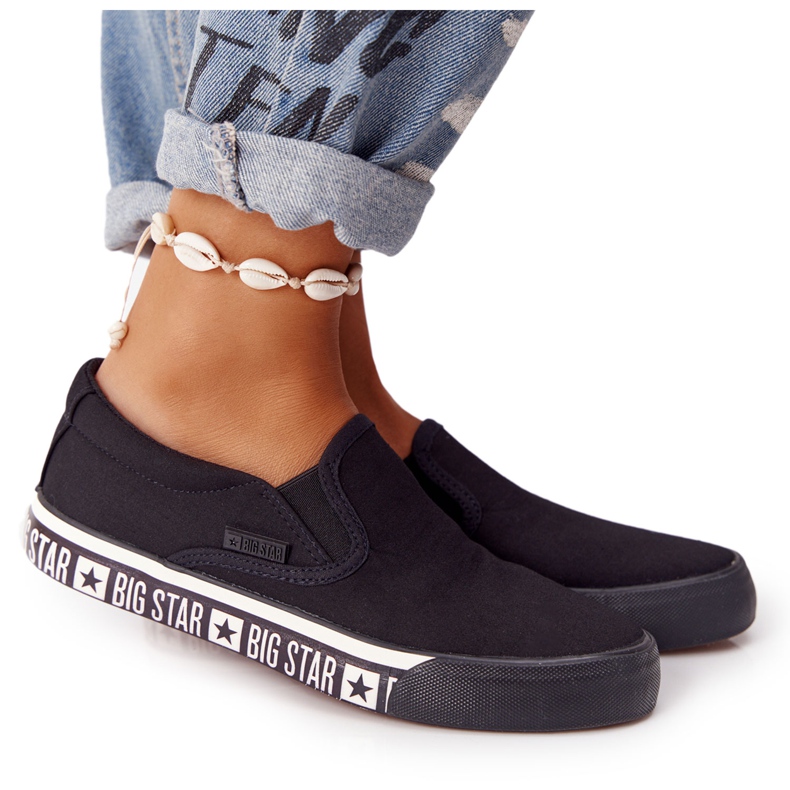 Dam Sneakers Slip-on Big Star HH274012 Svart