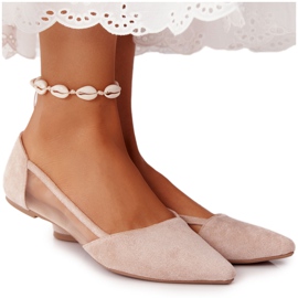 EVE Ballerinor I Spitz Beige Melania Med Mesh