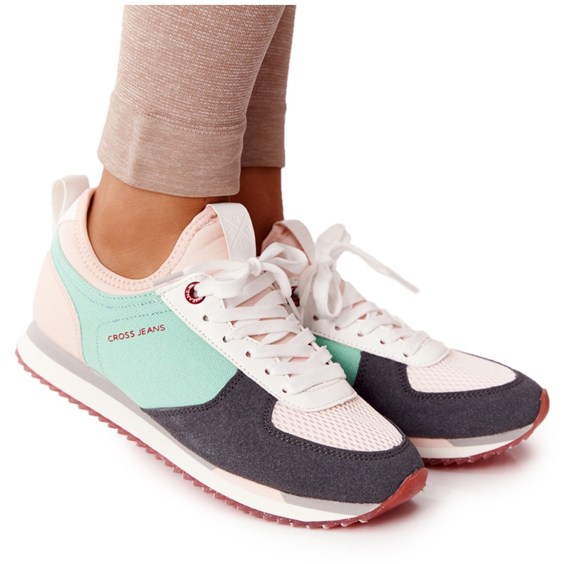 Sportskor Memory Foam Cross Jeans HH2R4049C Grön-Rosa