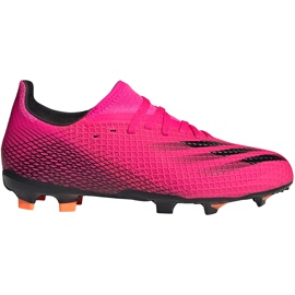 Adidas X Ghosted.3 Fg Jr FW6935 fotbollsskor rosa rosa