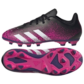 Adidas Predator Freak.4 FxG Jr FW7536 fotbollsskor mångfärgad rosa