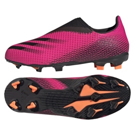 Adidas X Ghosted.3 Ll Fg Jr FY7281 fotbollsskor rosa rosa