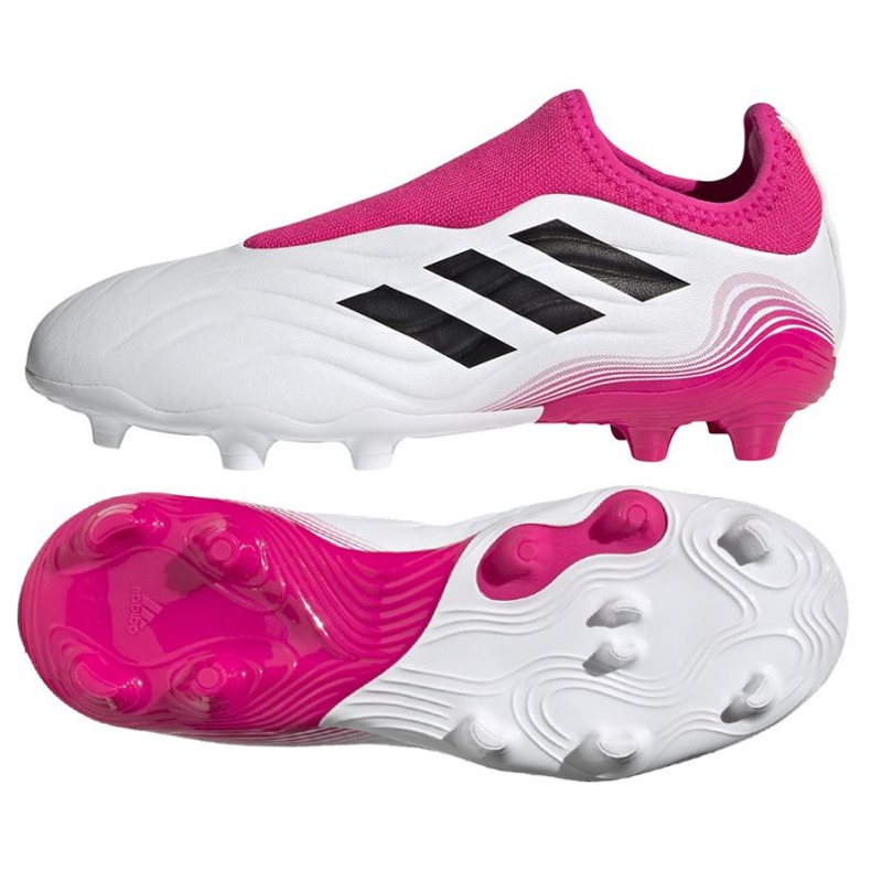 Adidas Copa Sense.3 Fg Ll Jr FX1983 fotbollsskor marinblått, vitt, rosa vit