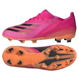 Adidas X Ghosted.1 Fg Jr FW6956 fotbollsskor rosa, orange rosa
