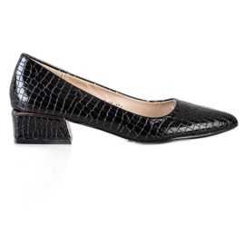 Goodin Black Snake Print pumps svart