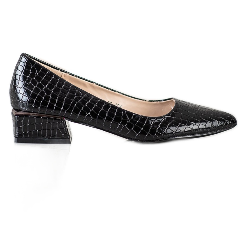 Goodin Black Snake Print pumps svart