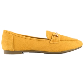 Anesia Paris Eleganta loafers i mocka gul