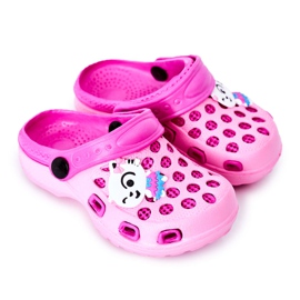 Barn skum tofflor Crocs Pink Jupiter rosa