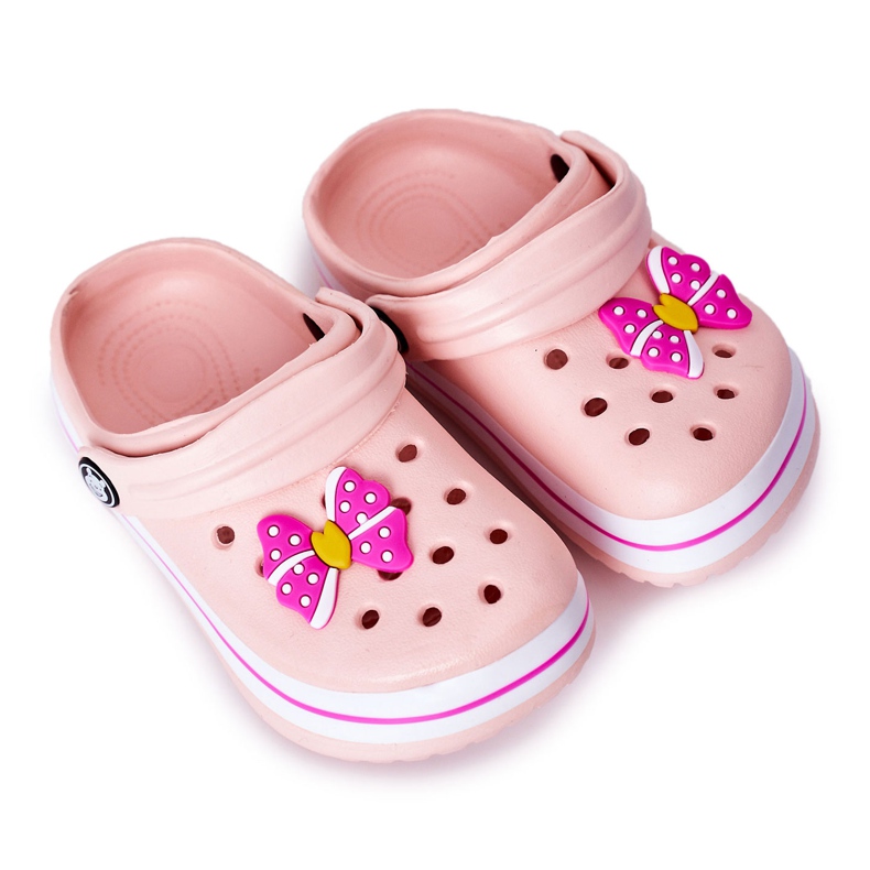 Barnskum -tofflor Crocs Pink Lazy Day rosa