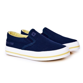 Barns Slip-On Big Star HH374011 Marinblå Slip-On sneakers