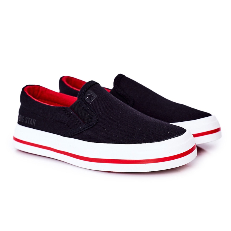 Barns Slip-On Big Star HH374013 Black Slip-On sneakers svart