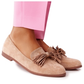 EVE Fransade mocka loafers Beige Alicante