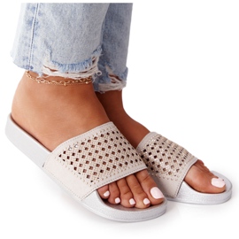 EVE Grå Tonya Paljetter Gummi Tofflor