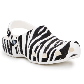 Crocs Classic Animal Print Clog W 206676-1DE vit svart