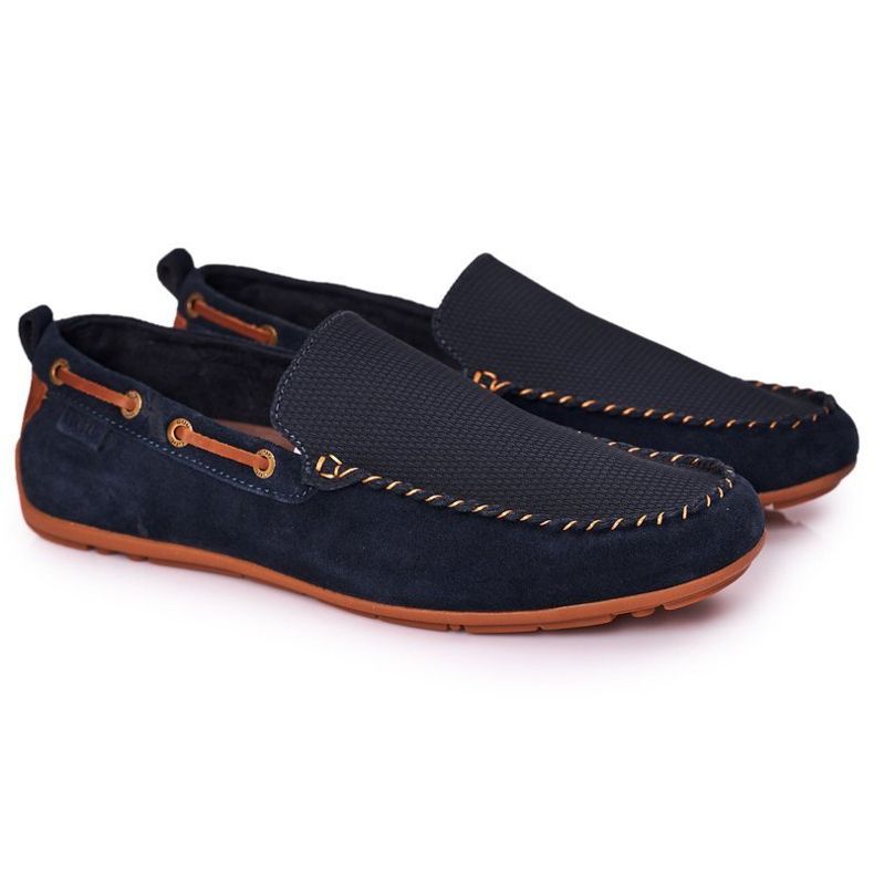Mocka Casual Loafers GOE HH1N4019 Marinblå brun