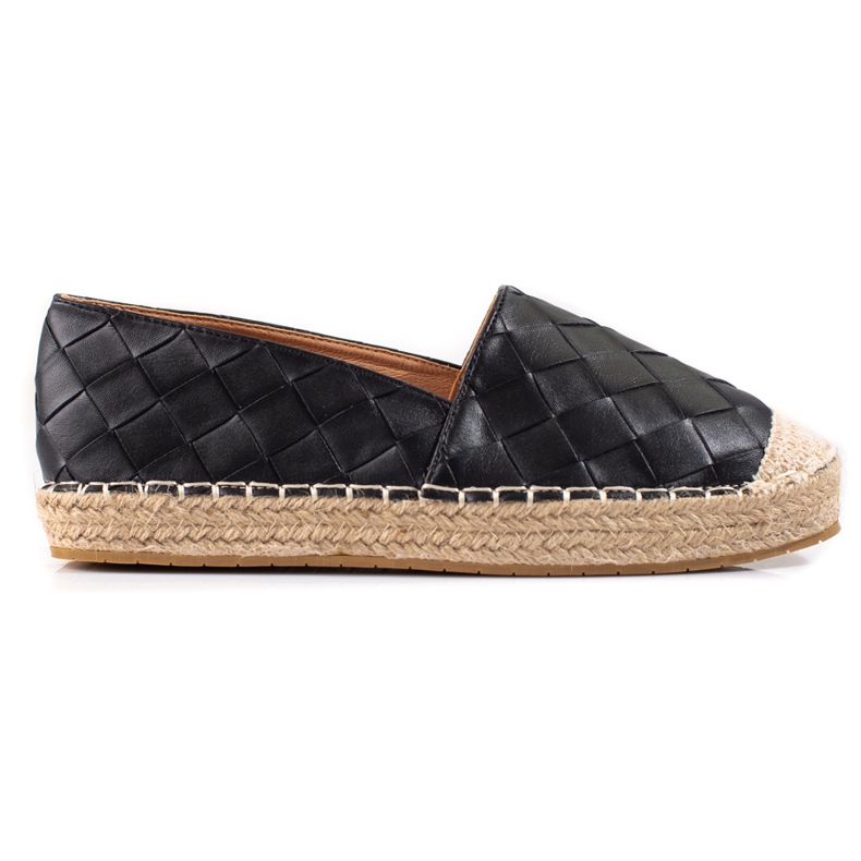SHELOVET Quiltade espadrillor svart