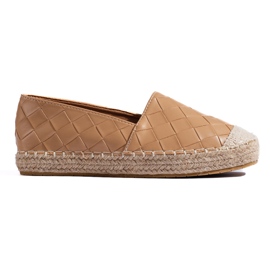 SHELOVET Quiltade espadrillor brun