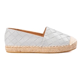 SHELOVET Quiltade espadrillor grå