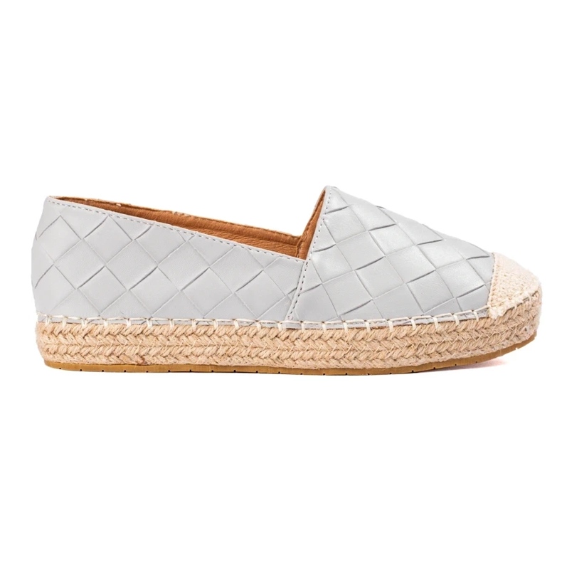 SHELOVET Quiltade espadrillor grå