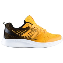 SHELOVET Ljusa textilskor svart gul