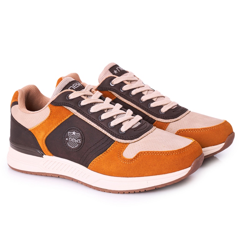NEWS Herrskor Sneakers Gul-brun Harold mångfärgad