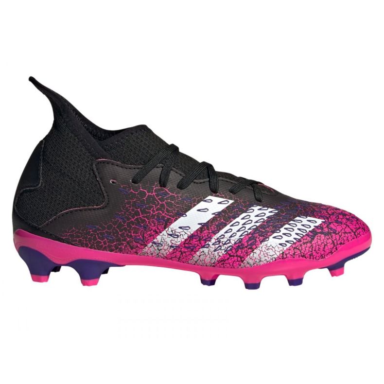 Adidas Predator Freak.3 Mg Jr FW7532 fotbollsskor svart, svart, rosa svart