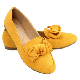 Loafers med rosett honung 88-382 Gul