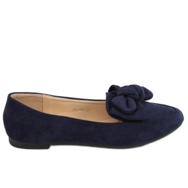 Loafers med rosett marinblå 88-382 Navy