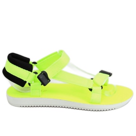 Gula kardborresportssandaler N-67 Fluorescerande gul