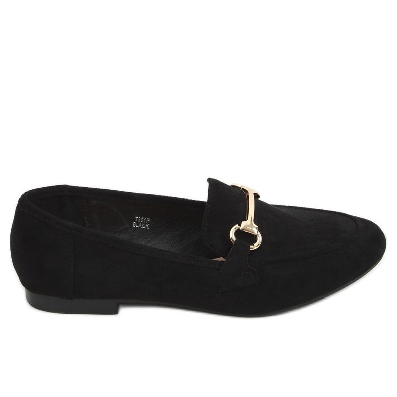 Svarta damloafers T391P Svart