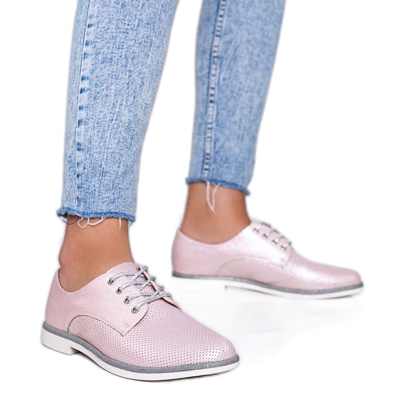 Rosa Kyoto blanka öppnade skor