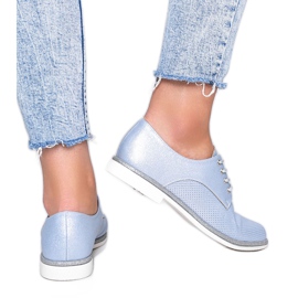 Blå blanka Kyoto öppningsskor