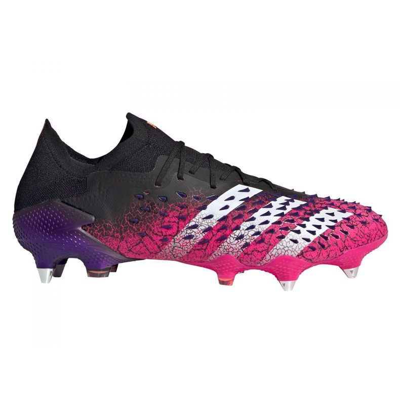 Adidas Predator Freak.1 Low Sg M FW7246 fotbollsskor grafit, svart, violett svart