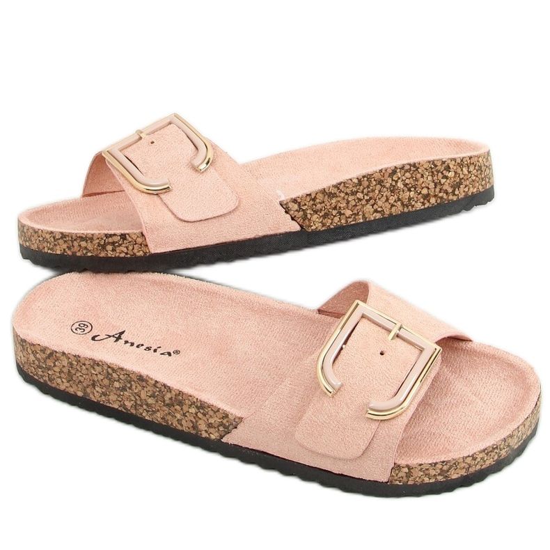 Rosa kork tofflor N-111 Rosa