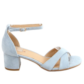 Blå högklackade sandaler 8832 Blå