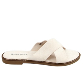 Beige crossover tofflor för kvinnor 5143 Beige