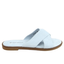 Blå cross-tofflor för kvinnor 5143 LT.BLUE