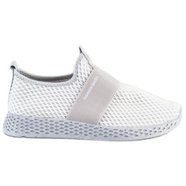 SHELOVET Slip-on sneakers med mesh grå