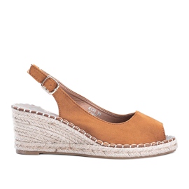 Camel wedge sandaler från Caitlin brun