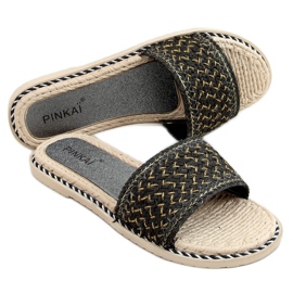 Svarta damas tofflor LS002 Svart