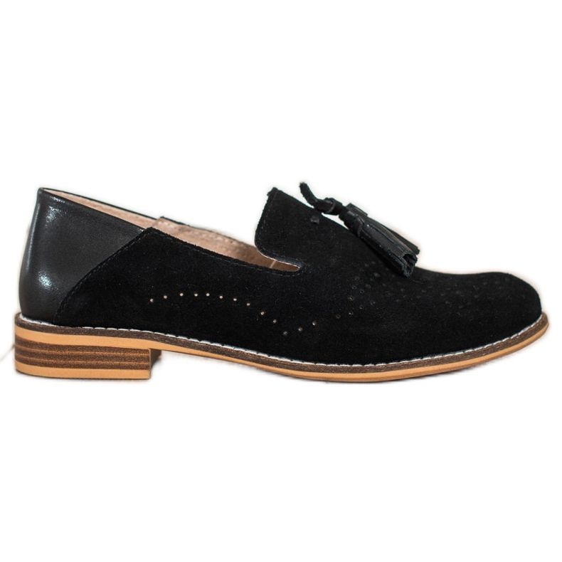 Filippo Läderherrar med fransar svart