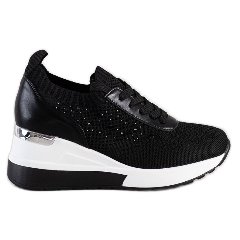 SHELOVET Kilskor med kristaller svart